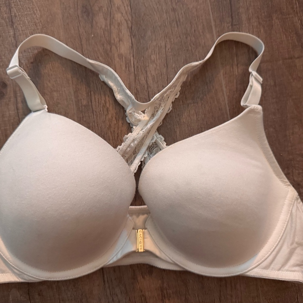 Cacique Cream Lace Detail Bra